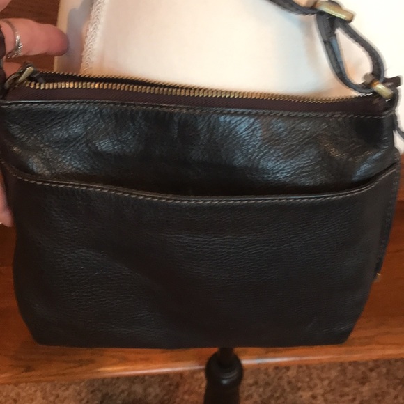 VINTAGE FOSSIL LEATHER CROSSBODY BAG - Picture 10 of 13